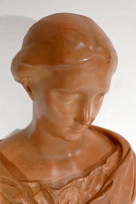 Terracotta Bust from Atelier Lorenzi, 1920s-RVK-1420520