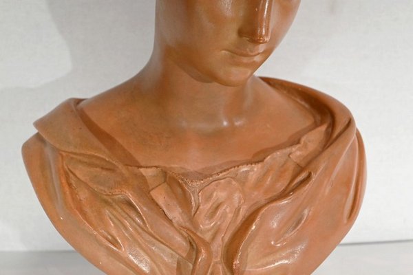 Terracotta Bust from Atelier Lorenzi, 1920s-RVK-1420520