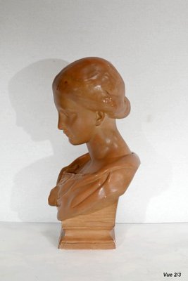 Terracotta Bust from Atelier Lorenzi, 1920s-RVK-1420520