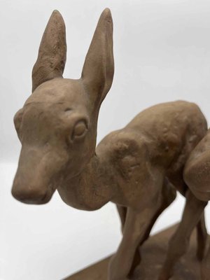 Terracotta Deer by Else Bach for Karlsruher Majolika, 20th Century-DWL-1412144