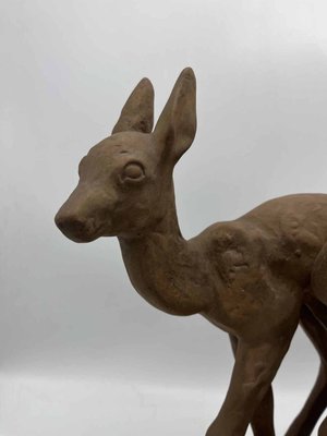 Terracotta Deer by Else Bach for Karlsruher Majolika, 20th Century-DWL-1412144