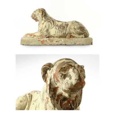 Terracotta Lion Statues, Set of 2-NQ-737755