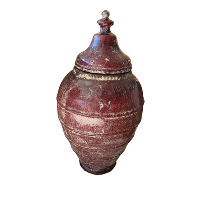 Terracotta Vases with Lids, Set of 2-TCS-1718663