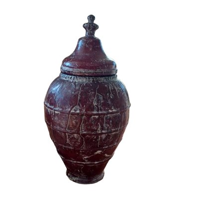 Terracotta Vases with Lids, Set of 2-TCS-1718663