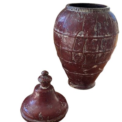 Terracotta Vases with Lids, Set of 2-TCS-1718663