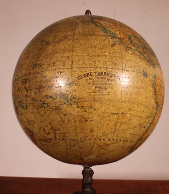 Terrestrial Globe by J. Lebègue & Cie Paris, 1890-HPU-2021316