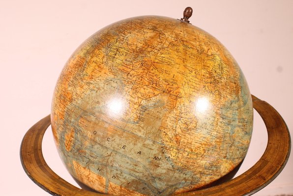 Terrestrial Library Globe on Stand from J. Forest Paris, 19th Century-HPU-1789176