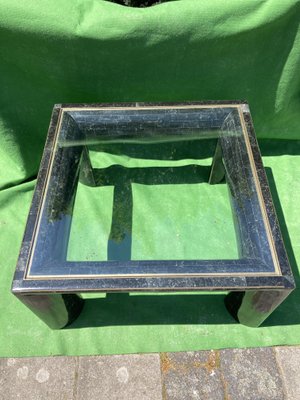 Tessellated Black Stone Coffee Table by Maitland Smith, 1970s-BHG-1003716