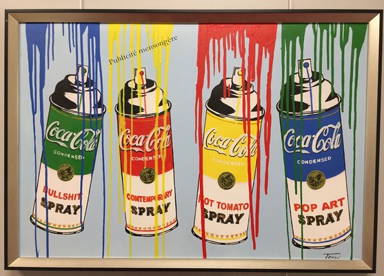 Tessi, Coca Cola Spray, Mixed Media on Canvas-KHH-1204431