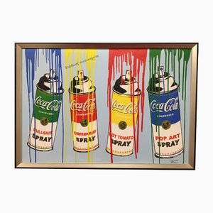 Tessi, Coca Cola Spray, Mixed Media on Canvas-KHH-1204431