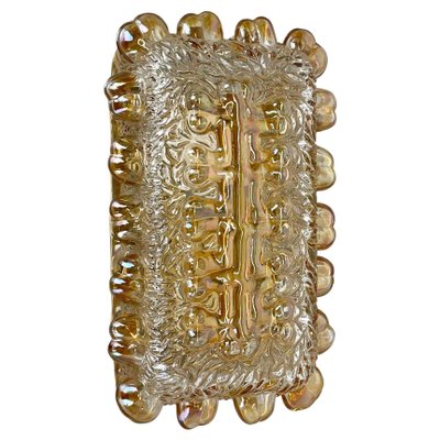 Textured Amber Wall Light Sconce in the style of Helena Tynell, Germany, 1970s-QZ-1815874