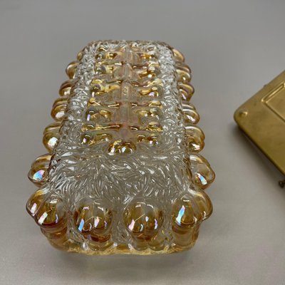 Textured Amber Wall Light Sconce in the style of Helena Tynell, Germany, 1970s-QZ-1815874