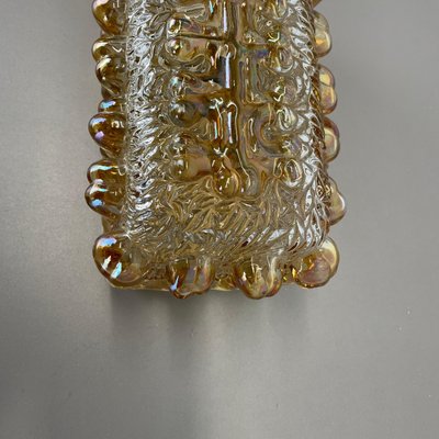 Textured Amber Wall Light Sconce in the style of Helena Tynell, Germany, 1970s-QZ-1815874