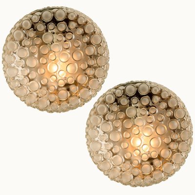 Textured Dots Glass Wall Light by Hillebrand, 1960s-VDW-1264776