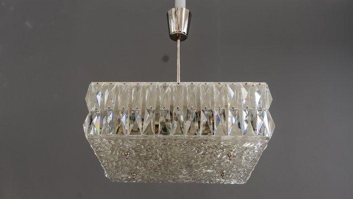 Textured Glass Chandeliers by J. T. Kalmar for Kalmar, Austria, 1950s, Set of 2-SPD-738787