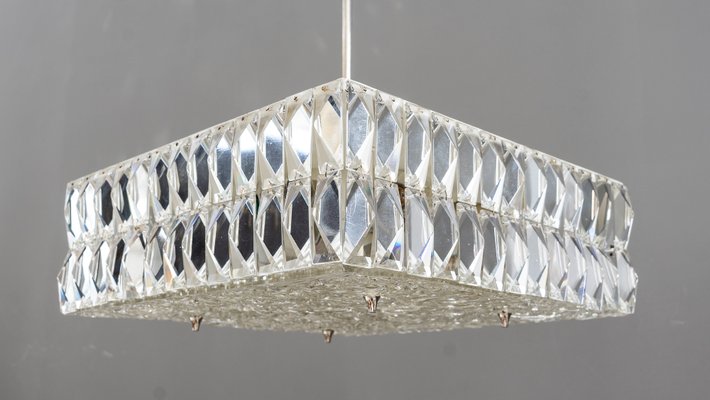 Textured Glass Chandeliers by J. T. Kalmar for Kalmar, Austria, 1950s, Set of 2-SPD-738787