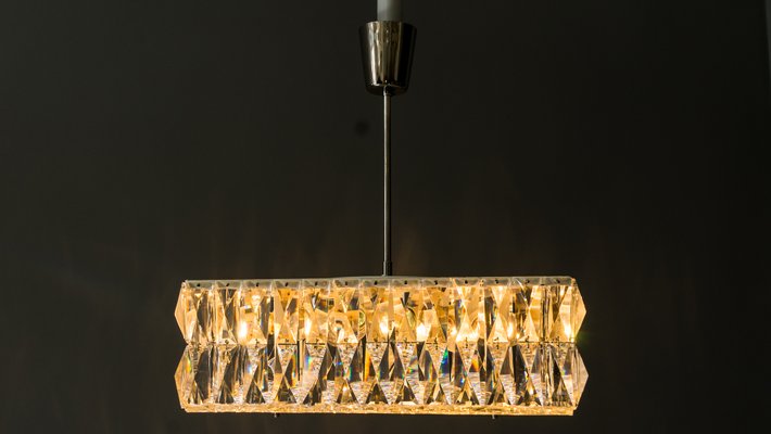 Textured Glass Chandeliers by J. T. Kalmar for Kalmar, Austria, 1950s, Set of 2-SPD-738787