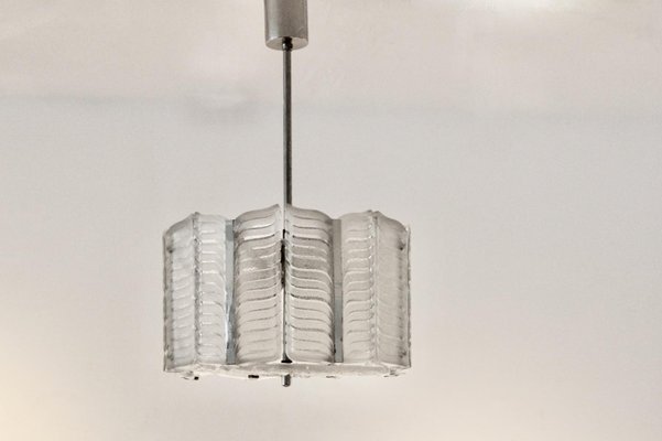 Textured Glass & Nickel Pendant from Kalmar-MO-1158530