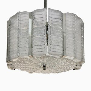 Textured Glass & Nickel Pendant from Kalmar-MO-1158530