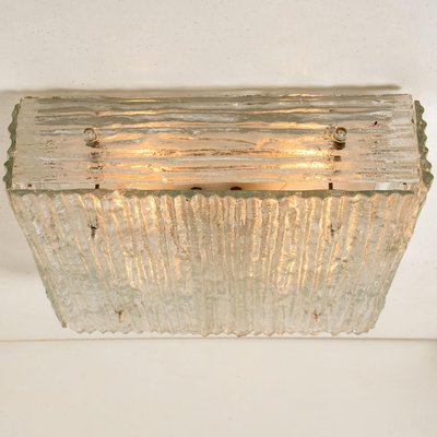 Textured Glass Square Flush Mount from Kalmar, 1960-VDW-2024110