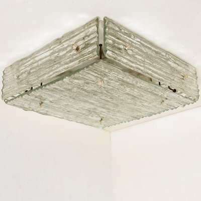 Textured Glass Square Flush Mount from Kalmar, 1960-VDW-2024110