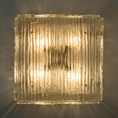 Textured Glass Square Flush Mount from Kalmar, 1960-VDW-2024110