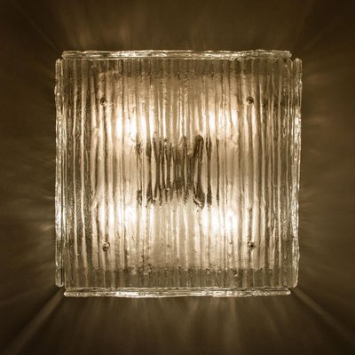 Textured Glass Square Flush Mount from Kalmar, 1960-VDW-2024110