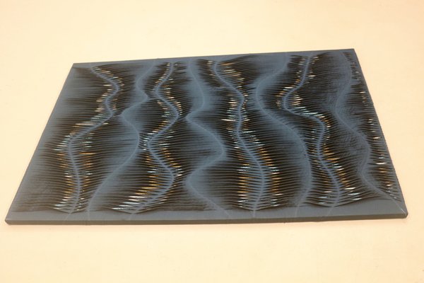 Textured Table Wave Effect in Green Fabric-OTF-1777920