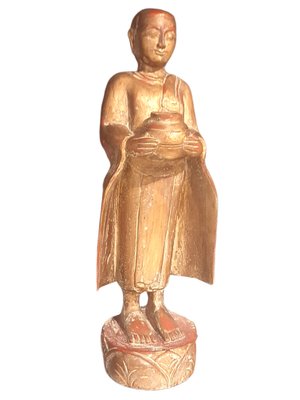 Thai Statue of Buddha, Carved Wood-TCS-1156175