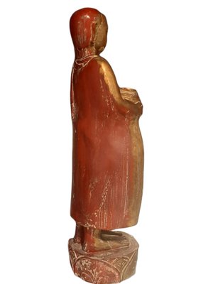 Thai Statue of Buddha, Carved Wood-TCS-1156175