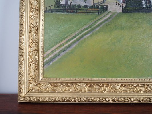 The Farm, 1970s, Oil on Board, Framed-VND-1775432