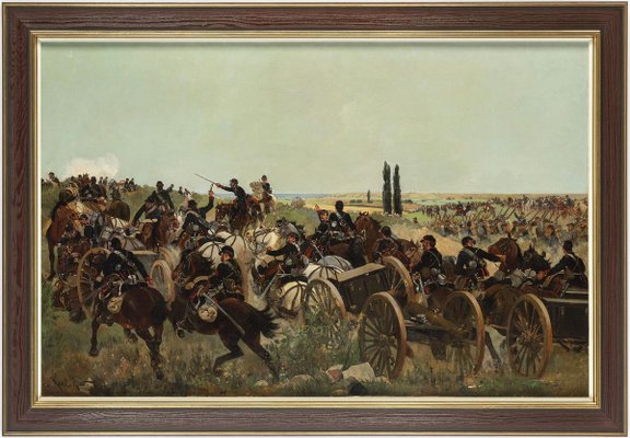 The French-Prussian War - Oil on Canvas by Raoul Arus - Late 19th Century Late 19th Century-ZCI-756347