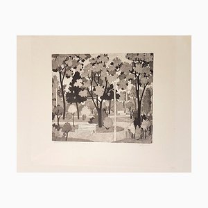 The Garden - Original Woodcut by Alberico Morena - 1958 1958-ZCI-761991