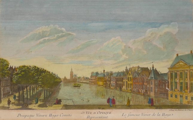 The Hague - Le fameux Vivier de la Haye - Etching by French Master 1700 18th Century-ZCI-755373