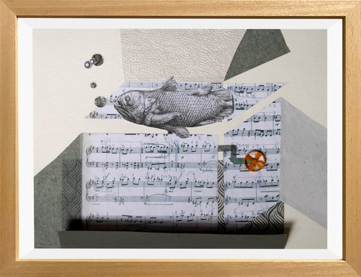 The Music Box by Raluca Arnăutu, Collage on Paper-YKI-860016