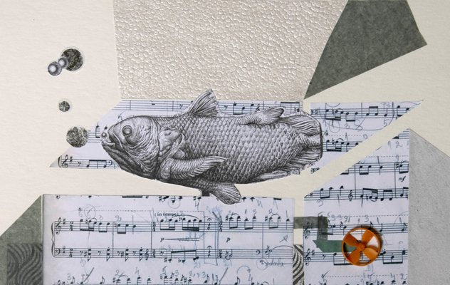 The Music Box by Raluca Arnăutu, Collage on Paper-YKI-860016