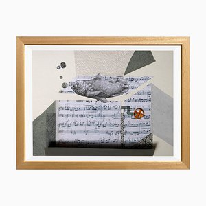 The Music Box by Raluca Arnăutu, Collage on Paper-YKI-860016