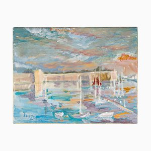 The Port, 20th Century, Oil on Canvas-WFS-934987