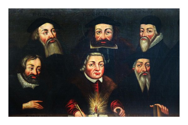 The Primitive Reformers - Oil on Canvas by English School Master 1600/1700 17th/18th Century-ZCI-756106