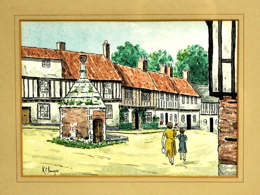 The Pump House, Common Place, Little Walsingham, Norfolk Uk, Lithograph-ZYI-1196035