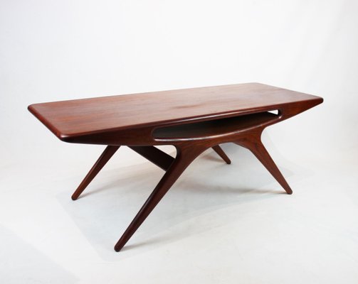 The Smile Coffee Table in Teak by Johannes Andersen for CFC Silkeborg, 1960s-UY-989973