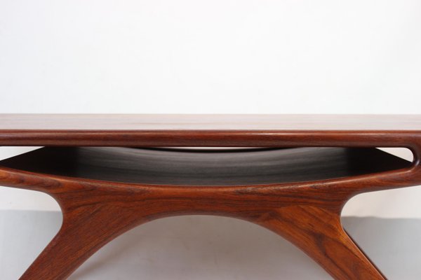 The Smile Coffee Table in Teak by Johannes Andersen for CFC Silkeborg, 1960s-UY-989973