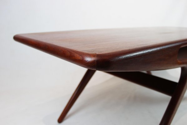 The Smile Coffee Table in Teak by Johannes Andersen for CFC Silkeborg, 1960s-UY-989973