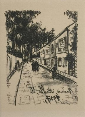 The Walk - Original Lithograph by M. Utrillo - 1927 1927-ZCI-759714