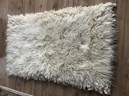 Thick Ecru Wool Rug, 1970s-WQQ-1216069