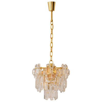 Thick Textured Clear Glass Chandelier by J. T. Kalmar-SPD-930946