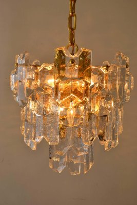 Thick Textured Clear Glass Chandelier by J. T. Kalmar-SPD-930946