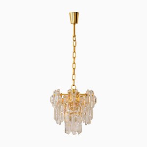 Thick Textured Clear Glass Chandelier by J. T. Kalmar-SPD-930946