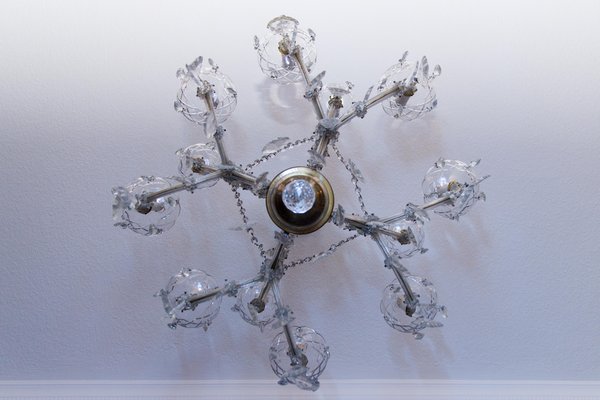 Thirteen-Light Crystal Chandelier in the Style of Maria Theresa, 1950s-KEG-1086704