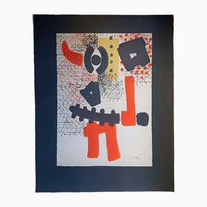 Thomas Gleb, The Warrior, Abstract Composition, 1959, Hand-Signed Lithograph-NRC-1792268